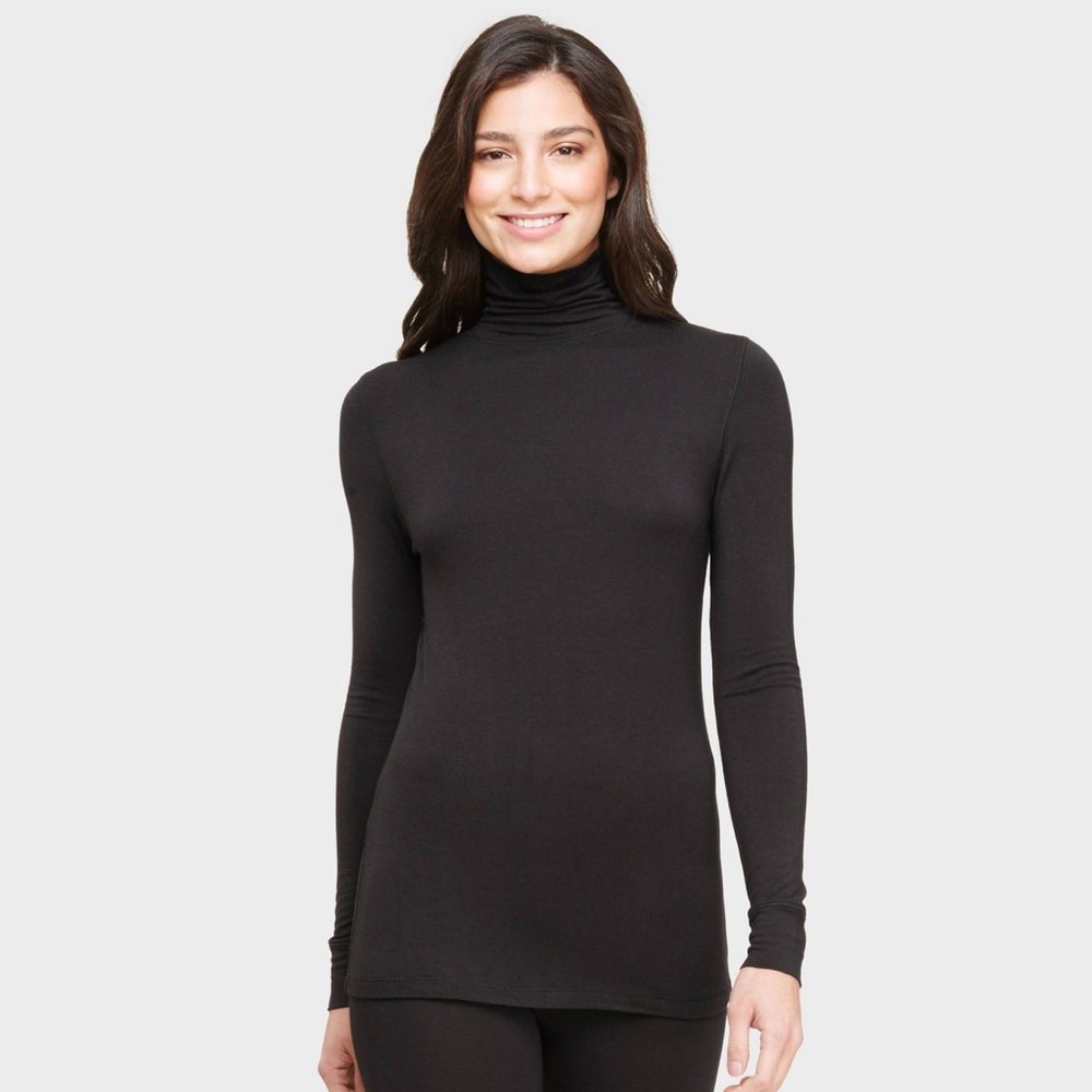 Cuddl Duds Smooth Stretch Turtleneck Warm Essentials Smooth Stretch Thermal Top